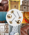 Retro Solid Brass Cap Nails For Furniture Upholstery And Woodworking Straight Up Antique Craft Hardware used in various decor items.