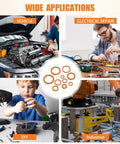 Copper Washer Kit 100 Pcs Ten Sizes From M5 To M20 Premium Copper Crush Gasket Assortment for vehicle repair and electrical projects