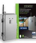 Z Wave Plus 40 Amp Indoor Outdoor Smart Switch With Metal Enclosure Direct Wire 120 277 VAC packaging image