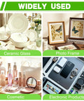 Image showing items that can be packed with the Moving Day Dish Packing Set With 200 Foam Pouches And Sheets In 4 Sizes, 250 Fragile Stickers, And Marker Pen For Safe Moving, Packing, And Storage, Quick Setup, including ceramic dishes, photo frames, cosmetics, and electronic products.