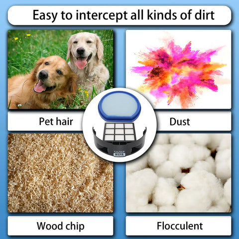 T Series WindTunnel Upright Vacuum Filter Kit fits most bagless uprights, easy intercepts pet hair, dust, wood chips, and flocculent