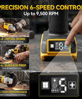 Tough As Nails Cordless Angle Grinder Compatible With 20V Batteries For Aggressive Metal Cutting And Slick Grinding Heavy Duty Power Tool Job Site Beast Tool Only Ready with 6-speed control display