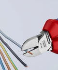 Cobra 3 Piece Pliers Set With Combination Pliers And Diagonal Cutters, cutting wire, showing forged steel build, non-slip grips.