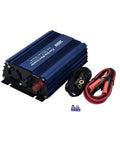 Pure Sine Wave Power Inverter 12V DC To 120V AC 300W With Dual 110V Outlets And USB 5V 2A Handy Car And RV Power Adapter Blue with cables