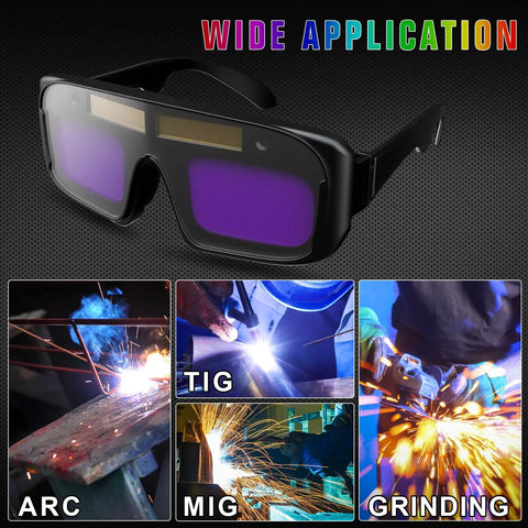 Premium Auto Darkening Welding Goggles With True Color Clarity Lens for ARC, TIG, MIG welding and grinding applications.