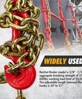 Ratcheting Chain Binder Three Eighths To One Half Inch Four Pack Load Binders With 9,200 Lbs Working Load Limit close-up