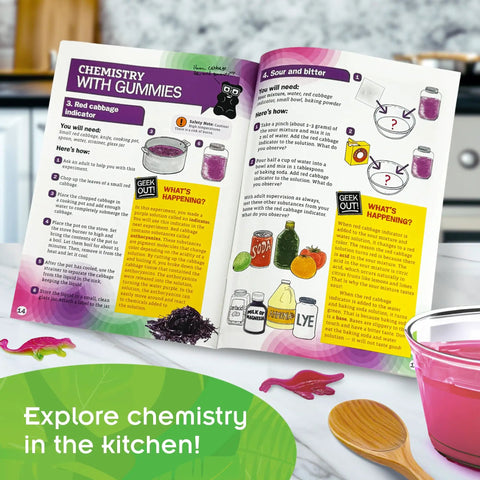 Dinosaur Gummy Lab Kit For Kids Crazy Fun And Delicious Make Up To 72 Dinosaur Shaped Gummies In Purple mixed berry guide open