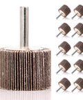 10 Pack 1 3 Eighth Inch Flap Wheel Sander 80 Grit For Drill Aluminum Oxide Emery Cloth Flaps for wood metal rust paint removal