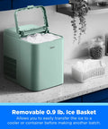Heavy Hitter Countertop Bullet Ice Maker Cranks Out Twenty Six Pounds Daily With Low Maintenance Self Cleaning Design And Handy Scoop for easy ice transferring.
