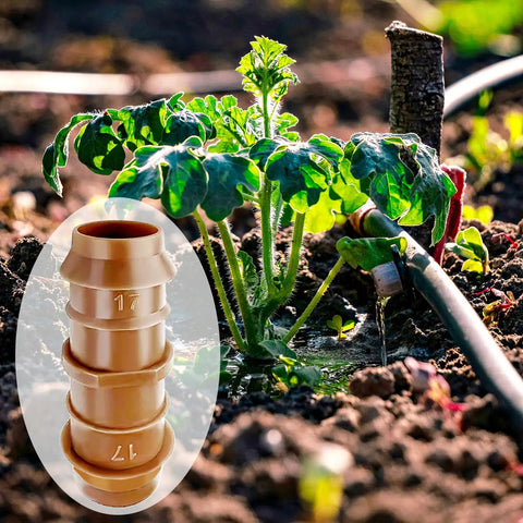 25 Pack Drip Irrigation Barbed Couplings Fittings For 1/2 Inch Tubing No Fuss Install Hose Line Connectors in garden