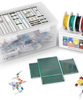 Electronic Components Grab Bag Kit with ICs, Op Amps, Resistors, Polyester Capacitors, LEDs, PCBs, Diodes, Transistors, 2200 Pieces