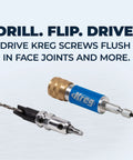 Your New Shop Floor Favorite Features A Heavy Duty Two Sided Drill Bit And Driver for Kreg screws in woodworking.