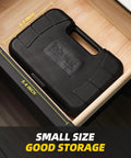 Compact 9 Piece Homeowner Tool Set With Grab And Go Portable Plastic Storage Case for Easy DIY Repairs shown in a drawer