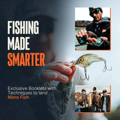 Angler holding lure from Platinum Series Mystery Tackle Box For Bass Fishing With 7 Premium Lures Kit Including Crankbaits Jigs Plastics