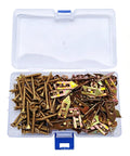 Heavy Duty Self Drilling Drywall Anchors Kit With Screws No Pre Drilling Easy Install For DIY Home Wall Mounts Zinc Plated Steel 80 120 160 200 Pack Great For Quick Hangups And Renovations, clear plastic case