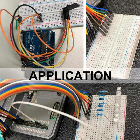 240 Pcs Multicolored Dupont Jumper Wires Kit 20cm Breadboard Ribbon Cables Male To Male 2.54mm Pitch in Arduino setup