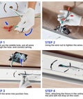 Steps to install 4 Foot LED Wraparound Light 40W 4400Lm 4000K Neutral White Flush Mount Ceiling Fixture For Garage Office Kitchen