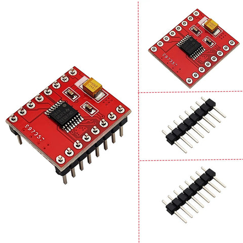 Six Pack DRV8833 Dual DC Motor Driver Module H Bridge Board with connectors, compatible with Arduino for driving motors up to 1.5A