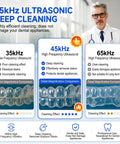 Pro Grade 45khz Ultrasonic Jewelry Cleaner That Cleans As A Whistle With Five Smart Timers And Auto Shutoff Big 400ml Stainless Steel Tub on display with cleaning effects comparison.