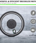 48V 1000W Electric Bike Conversion Kit With Pedal Assist Sensor LCD Display Gearless Hub Motor 26 Inch Wheel