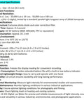 Pocket Lux Meter Digital Light Reader With High Accuracy Plus Two Digit Resolution Multi Range Illuminance Photometer For Lux And FC Super Handy Compact Tester With Large LCD Display technical specs sheet