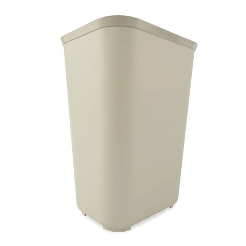 Fire Resistant Wastebasket 40 Qt 10 Gal Beige For Hospitals Schools Hotels And Offices UL Certified Safety Trash Can Durable Resin With Textured Finish Built Tough