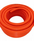 Rig Work Approved One Inch Orange Flexible Electrical Ent Conduit Dead Solid Non Metal Wire Sheath Heavy Duty Build Coiled.
