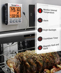 Digital Meat Thermometer For Grilling And Cooking With Backlit Display And Kitchen Timer Pro Grade Grill Thermometer For Smoker