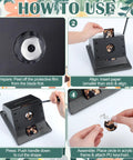 DIY Button Keychain Photo Cutter Kit With 61 Pieces Including 1 Inch Button Cutter 25mm and assembly steps for use