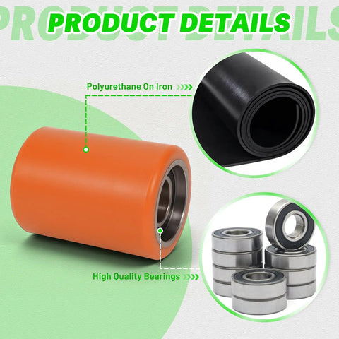 Heavy Duty Load Wheel Kit For Crown WP 3000 Electric Pallet Jack Lift Truck with polyurethane wheel and quality bearings.