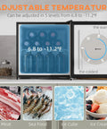 1.1 Cubic Foot Countertop Mini Freezer In Sleek Black Featuring Removable Shelves To Handle Your Daily Frozen Stash Effortlessly In Dorms Apartments Or Home Offices While Saving Precious Counter Space, with adjustable temperature settings.