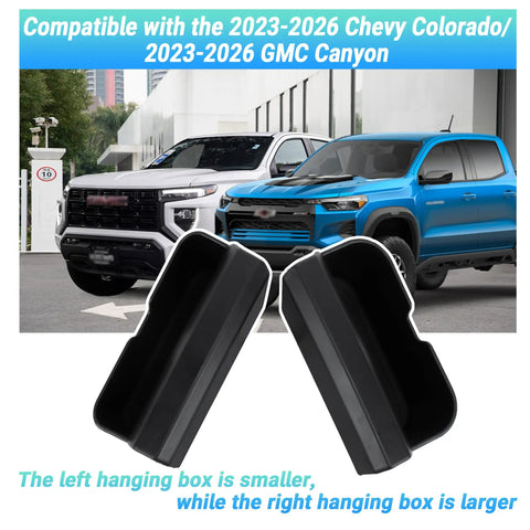 Must Have Center Console Organizer For 2023 To 2026 Chevy Colorado And 2023 To 2026 GMC Canyon Armrest Storage Box Front View
