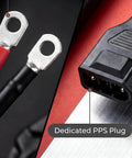 Heavy Duty 50 Amp Extension Cable 8 Awg Copper Bidirectional Fast Charging Cord Featuring Rock Solid Pps Power Management close-up of terminals and PPS plug.