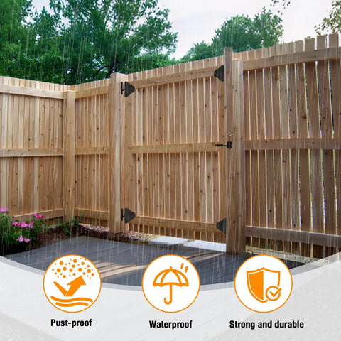Anti Sag Gate Frame Kit With Latch And 90 Degree Hinges for Easy Install Upside Down Friendly Gate Hardware Fence Gate Corner Brace Set Keeps Gates Square And Strong for Single or Double Gates