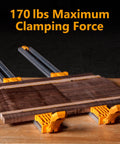 170 lbs maximum clamping force with 24 Inch Straight Edge Clamp Guide For Circular Saw Router Jigsaw And Drill Press