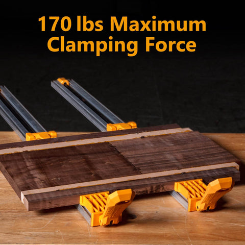 170 lbs maximum clamping force with 24 Inch Straight Edge Clamp Guide For Circular Saw Router Jigsaw And Drill Press