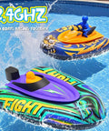 Kids Remote Control Boat With Removable Inflatable Bumper Rechargeable Battery USB Charging Pool Ready Water Toy For Ages Eight To Twelve Purple Color Ideal Summer Gift racing in pool