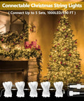 Connectable 200 LED String Lights Indoor Outdoor with Timer, 66ft Warm White Fairy Lights in Clear Wire, 13 Modes Waterproof