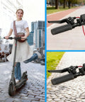 Replacement Brake Handle Lever With Cable Kit For iScooter i8 And i9 Electric Scooters Smooth Braking Response; rider smiling