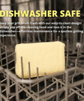 Bristle Free Grill Scraper Head Replaceable Cleaning Tool For Cast Iron And Stainless Steel Grates Safe Durable BBQ Cleaner 2 In 1 Grate Scraper No Bristles No Worries Easy To Replace shown in dishwasher
