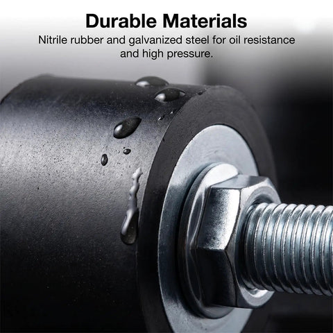 Heavy Duty 4-Pack M6 Rubber Isolator Mounts For Air Compressor And Garage Motor Noise Reduction Vibration Damping Shock Absorption Diesel Engine Vibe Killer Isolation Pads, nitrile rubber and steel