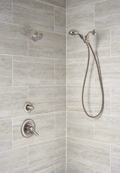 Three-Function Shower Diverter Trim Kit In Stainless Finish For Easy Water Control, DIY-Friendly, 3-Setting Handle, Trim Kit Only