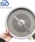 Hand holding Electric Range Dual Radiant Surface Element Replacement For Specific Model Fit Not Universal 240V 2500W And 1200W 9 And Three Quarters Inch Element With Updated Terminals, Compatible With 316555800 And 316418400, Easy DIY Kitchen Fix.