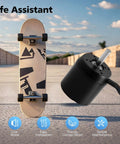 Offroad Electric Skateboard Motor Kit 24V 2300W Brushless Outrunner 170KV High Speed 4080RPM E Scooter Motor Shaft 10mm 5P Hall Sensor DIY High Efficiency Beast Mode Upgrade shown next to skateboard on pavement.