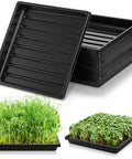 Value Pack 10 Pack Plastic Growing Trays For Seedlings And Microgreens 10.6 By 10.6 Inches Propagation Flats Without Drain Holes