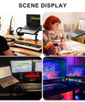 Adjustable Laptop Desk Mount Arm For 17 Inch Laptops And 32 Inch Monitors, Holds Up To 22 Lbs in various office and artistic setups