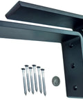 Heavy Duty L Bracket Set 6 x 8 Two Pack Hidden Countertop Supports Three Eighths Inch Thick Holds Up To 150 Lbs Each Floating Look