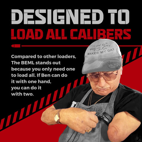 Universal Magazine Loader 2 Pack For All Calibers Easy One Handed Loading Reduces Strain Not a Speed Loader Display with User