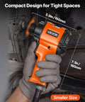 Shop Ready 1 2 Drive Pneumatic Impact Wrench Unleashes Killer 738 Ft Lbs Of Instant Bolt Breaking Power for tight spaces.