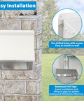10 Inch Hooded Wall Vent With Screen And Damper For Outdoor Exhaust mounted on brick wall